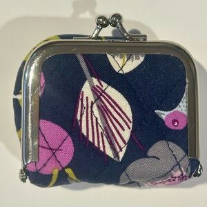 Vera Bradley Floral Nightingale coin purse GUC
